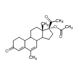 CAS#: 233233-71-1， (8xi,9xi,10xi,14xi,17alpha)-17-Acetyl-6-Methyl-3-Oxoestra-4,6-Dien-17-Yl Acetate