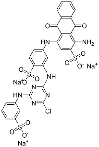 CAS#: 23422-12-0， Trisodium 1-Amino-4-[3-[[4-Chloro-6-(3-Sulphonatoanilino)-1,3,5-Triazin-2-Yl]Amino]-4-Sulphonatoanilino]-9,10-Dihydro-9,10-Dioxoanthracene-2-Sulphonate