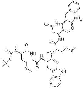 CAS#: 23446-11-9， 1-De(5-Oxo-L-Proline)-2-De-L-Glutamine-3-De-L-Asparticacid-4-De-L-Tyrosine-5-[N-[(1,1-Dimethylethoxy)Carbonyl]-L-Methionine]-Caerulein