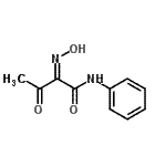 结构式 CAS# 2352-40-1, (2Z)-2-(羟基亚胺)-3-氧代-N-苯基丁酰胺