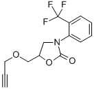 CAS 登录号：23598-61-0， 5-[(2-丙炔基氧基)甲基]-3-[2-(三氟甲基)苯基]-2-恶唑烷酮