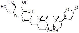 CAS#: 23604-99-1， (3beta)-3-(beta-D-Glucopyranosyloxy)-8,14-dihydroxy-Bufa-4,20,22-trienolide