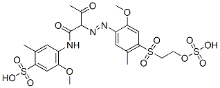 CAS#: 23807-34-3， 5-Methoxy-4-[[2-[[2-Methoxy-5-Methyl-4-[[2-(Sulfooxy)Ethyl]Sulfonyl]Phenyl]Azo]-1,3-Dioxobutyl]Amino]-2-Methylbenzenesulfonic Acid