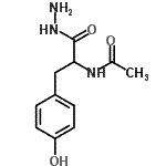 结构式 CAS# 2381-07-9, N-[1-肼基-3-(4-羟基苯基)-1-氧代-2-丙基]乙酰胺