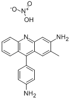 CAS 登录号：2391-28-8， 9-(4-氨基苯基)-2-甲基吖啶-3-胺硝酸盐