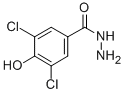 structure of CAS# 23964-29-6, 3,5-Dichloro-4-Hydroxybenzohydrazide;3,5-Dichloro-4-Hydroxy-Benzohydrazide;Ivk/0049124;Benzoic Acid, 3,5-Dichloro-4-Hydroxy-, Hydrazide