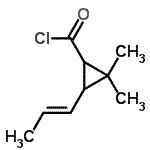 CAS#: 240494-65-9， 2,2-Dimethyl-3-[(1E)-1-Propen-1-Yl]Cyclopropanecarbonyl Chloride