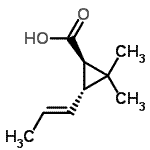 CAS#: 240494-66-0， (1R,3R)-2,2-Dimethyl-3-[(E)-Prop-1-Enyl]Cyclopropane-1-Carboxylic Acid