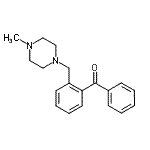 结构式 CAS# 24088-65-1, {2-[(4-甲基-1-哌嗪基)甲基]苯基}(苯基)甲酮