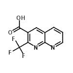 structure of CAS# 241154-08-5, 2-(Trifluoromethyl)-1,8-Naphthyridine-3-Carboxylic Acid;2-(trifluoromethyl)-1,8-naphthyridine-3-carboxylicacid;2-(Trifluoromethyl)-1,8-napthyridine-3-carboxylic;2-(Trifluoromethyl)-1,8-napthyridine-3-carboxylicacid