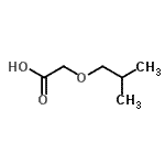 结构式 CAS# 24133-46-8, 异丁氧基乙酸