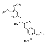 structure of CAS# 24150-24-1, 1,1'-(2,3-Dimethyl-1,4-Butanediyl)Bis(3,4-Dimethoxybenzene);