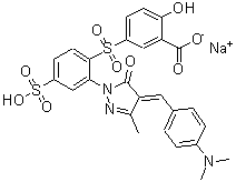 CAS#: 24221-19-0， Sodium Hydrogen 5-[(2-{4-[4-(Dimethylamino)Benzylidene]-3-Methyl-5-Oxo-4,5-Dihydro-1H-Pyrazol-1-Yl}-4-Sulfonatophenyl)Sulfonyl]-2-Hydroxybenzoate (1:1:1)