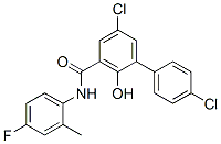 CAS#: 24283-57-6， 4',5-Dichloro-N-(4-fluoro-2-methylphenyl)-2-hydroxy-[1,1'-Biphenyl]-3-carboxamide