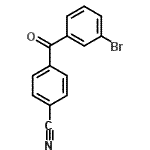 structure of CAS# 243137-97-5, 4-(3-Bromobenzoyl)Benzonitrile;3-bromo-4'-cyanobenzophenone