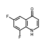 结构式 CAS# 243448-16-0, 6,8-二氟-4(1H)-喹啉酮