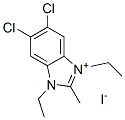 structure of CAS# 24351-12-0, 5,6-Dichloro-1,3-Diethyl-2-Methyl-1H-Benzimidazolium Iodide;5,6-Dichloro-1,3-Diethyl-2-Methyl-Benzimidazol-1-Ium Iodide;1H-Benzimidazolium, 5,6-Dichloro-1,3-Diethyl-2-Methyl-, Iodide;5,6-Dichloro-1,3-Diethyl-2-Methyl-1H-Benzimidazolium Iodide