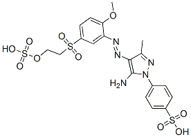 CAS#: 24353-00-2， 4-[5-Amino-4-[[2-Methoxy-5-[[2-(Sulphooxy)Ethyl]Sulphonyl]Phenyl]Azo]-3-Methyl-1H-Pyrazol-1-Yl]Benzenesulphonic Acid