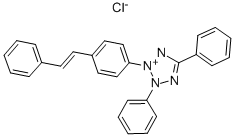 structure of CAS# 24387-36-8, 2,5-Diphenyl-3-(4-styrylphenyl)tetrazolium chloride;2,5-Diphenyl-3-[4-[(E)-2-Phenylethenyl]Phenyl]Tetrazol-3-Ium Chloride;2,5-Diphenyl-3-(4-Styrylphenyl)Tetrazol-3-Ium Chloride;2,5-Diphenyl-3-[4-(2-Phenylethenyl)Phenyl]-1,2,3,4-Tetrazol-3-Ium Chloride