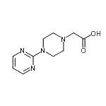 structure of CAS# 244255-92-3, [4-(2-Pyrimidinyl)-1-Piperazinyl]Acetic Acid;(4-Pyrimidin-2-ylpiperazin-1-yl)acetic acid;[4-(2-pyrimidinyl)-1-piperazinyl]acetic acid;[4-(pyrimidin-2-yl)piperazin-1-yl]acetic acid