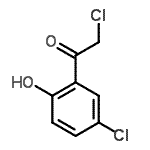 structure of CAS# 24483-75-8, 2-Chloro-1-(5-Chloro-2-Hydroxyphenyl)Ethanone;2-chloro-1-(5-chloro-2-hydroxyphenyl)ethan-1-one;ethanone, 2-chloro-1-(5-chloro-2-hydroxyphenyl)