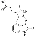 CAS#: 245036-27-5， 2,4-Dimethyl-5-[(1,2-Dihydro-2-Oxo-3H-Indol-3-Ylidene)Methyl]-Pyrrole-3-Propanoic Acid