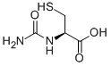 structure of CAS# 24583-23-1, N-(Aminocarbonyl)-L-Cysteine;(2R)-3-Sulfanyl-2-Ureido-Propanoic Acid;(2R)-3-Mercapto-2-Ureidopropanoic Acid;(2R)-3-Mercapto-2-Ureido-Propionic Acid