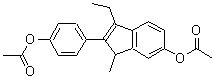 CAS#: 24643-94-5， 3-Ethyl-2-(4-hydroxyphenyl)-1-methylindene-6-ol diacetate