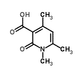 structure of CAS# 24667-08-1, 1,4,6-Trimethyl-2-Oxo-1,2-Dihydro-3-Pyridinecarboxylic Acid;1,4,6-trimethyl-2-oxo-1,2-dihydro-3-pyridinecarboxylic acid;1,4,6-Trimethyl-2-oxo-1,2-dihydropyridine-3-carboxylic acid;1,4,6-Trimethyl-2-oxo-1,2-dihydro-pyridine-3-carboxylic acid