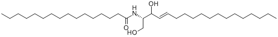 结构式 CAS# 24696-26-2, N-[(1S,2R,3E)-2-羟基-1-(羟基甲基)-3-十七碳烯-1-基]-十六烷酰胺