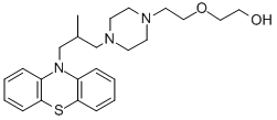 structure of CAS# 2470-73-7, 2-[2-[4-(2-Methyl-3-Phenothiazin-10-Ylpropyl)Piperazin-1-Yl]Ethoxy]Ethanol;2-[2-[4-(2-Methyl-3-Phenothiazin-10-Yl-Propyl)Piperazin-1-Yl]Ethoxy]Ethanol;2-[2-[4-[2-Methyl-3-(10-Phenothiazinyl)Propyl]-1-Piperazinyl]Ethoxy]Ethanol;(2-Methyl-3-(1-Hydroxyethoxyethyl-4-Piperazinyl)Propyl)-10-Phenothiazine