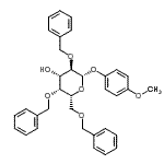 structure of CAS# 247027-79-8, 4-Methoxyphenyl 2,4,6-Tri-O-Benzyl-beta-D-Galactopyranoside;