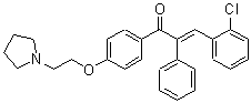 CAS#: 24845-21-4， 2-Chloro-alpha-Phenyl-4'-[2-(1-Pyrrolidinyl)Ethoxy]Chalcone