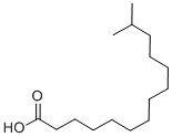 structure of CAS# 2485-71-4, 13-Methyltetradecanoic Acid;13-Methylmyristic Acid;13-Methyl Tetradecanoic Acid;Isopentadecanoic Acid