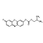 structure of CAS# 251292-24-7, Isobutyl 3-Oxo-3H-Phenoxazin-7-Yl Carbonate;7- -3H-PHENOXAZIN-&;7-(ISOBUTOXYCARBONYLOXY)-3H-PHENOXAZIN- 3-ONE;7-(Isobutoxycarbonyloxy)-3H-phenoxazin-3-one