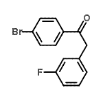 structure of CAS# 252562-55-3, 1-(4-Bromophenyl)-2-(3-Fluorophenyl)Ethanone;4'-Bromo-2-(3-fluorophenyl)acetophenone