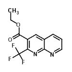 结构式 CAS# 252959-76-5, 乙基2-(三氟甲基)-1,8-萘啶-3-羧酸酯