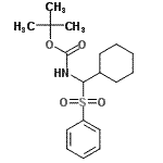 structure of CAS# 253426-70-9, 2-Methyl-2-Propanyl [Cyclohexyl(Phenylsulfonyl)Methyl]Carbamate;[Cyclohex<wbr>yl(phenyl<wbr>sulfonyl)<wbr>methyl]ca<wbr>rbamic ac<wbr>id tert b<wbr>utyl ester;Benzenesu<wbr>lfonyl(cy<wbr>clohexyl)<wbr>methylcar<wbr>bamic aci<wbr>d tert bu<wbr>tyl ester;N-Boc-Î±-(phenylsulfonyl)cyclohexylmethylamine