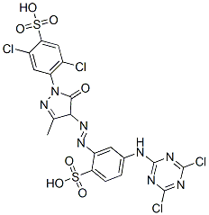 CAS#: 25489-31-0， 2,5-Dichloro-4-[4-[[5-[(4,6-Dichloro-1,3,5-Triazin-2-Yl)Amino]-2-Sulphophenyl]Azo]-4,5-Dihydro-3-Methyl-5-Oxo-1H-Pyrazol-1-Yl]Benzenesulphonic Acid