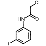 结构式 CAS# 2564-01-4, 2-氯-N-(3-碘苯基)乙酰胺