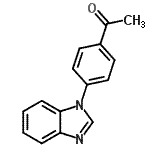 structure of CAS# 25700-10-1, 1-[4-(1H-Benzimidazol-1-Yl)Phenyl]Ethanone;1-(4-Benzoimidazol-1-yl-phenyl)-ethanone;1-Phenylbenzimidazole deriv. 47;MFCD06655584
