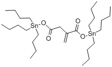 structure of CAS# 25711-26-6, Bis(Tributylstannyl) 2-Methylidenebutanedioate;Bis(Tributylstannyl) 2-Methylenebutanedioate;2-Methylenebutanedioic Acid Bis(Tributylstannyl) Ester;2-Methylenesuccinic Acid Bis(Tributylstannyl) Ester