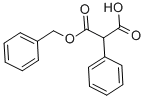 structure of CAS# 25774-02-1, 2-Phenyl-Propanedioic Acid 1-(Phenylmethyl) Ester;3-(Benzyloxy)-3-Keto-2-Phenyl-Propionic Acid;Maybridge4_003810;Benzyl Hydrogen Phenylmalonate