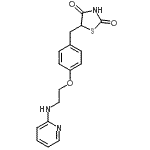 结构式 CAS# 257892-31-2, 5-{4-[2-(2-吡啶基氨基)乙氧基]苄基}-1,3-噻唑烷-2,4-二酮