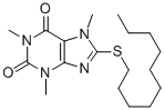 CAS#: 25837-26-7， 8-(Decylthio)-3,7-Dihydro-1,3,7-Trimethyl-1H-Purine-2,6-Dione