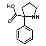 结构式 CAS# 25860-44-0, 2-苯基脯氨酸
