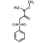 结构式 CAS# 258874-02-1, N-甲氧基-N-甲基-2-(苯磺酰基)乙酰胺
