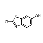structure of CAS# 2591-16-4, 2-Chloro-1,3-Benzothiazol-6-Ol;2-chlorobenzo[d]thiazol-6-ol