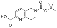 结构式 CAS# 259809-49-9, 7,8-二氢-1,6-萘啶-2,6(5H)-二羧酸 6-叔丁酯