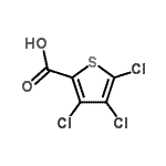 structure of CAS# 26020-48-4, 3,4,5-Trichloro-2-Thiophenecarboxylic Acid;3,4,; 5-Trichlorothiophene-2-carboxylic acid;3,4,5-TRICHLOROTHIOPHENE-2-CARBOXYLICACID